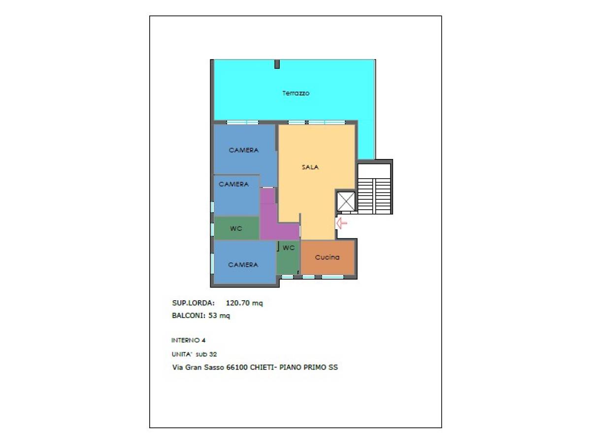 Appartamento in vendita in Viale Gran Sasso 105 zona S. Maria - Arenazze a Chieti - 9075657 foto 22